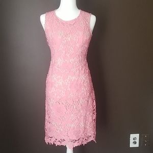 Pink NYC lace dress